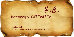Herczegh Cézár névjegykártya